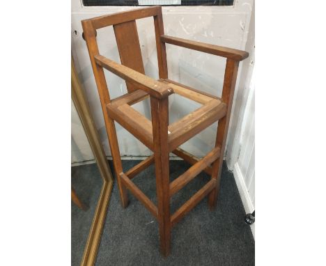Vintage wooden high chair approx 1m tall, 42cm wide and 45cm deepApprox 1 pieces