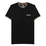 Lambretta Mens Twin Tipped Pique Tee Black - XL
