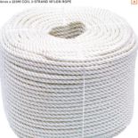 6mm x 220M COIL 3-STRAND NYLON ROPE RRP £68.39