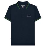 Lambretta Mens Twin Tipped 3 Button Placket Cotton Polo Shirt Top - Large - RRP £30.00