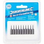 10 X Silverline Packs Of 10 Torx Cr-V Screwdriver Bits