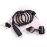 6 x Cable Lock with Bracket 1000 x 6 mm RRP 7.99 ea