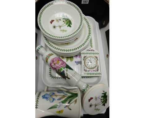 A large collection of portmeirion dinnerware to include dinner plates, oatmeal bowls, rolling pin jugs etc (20)