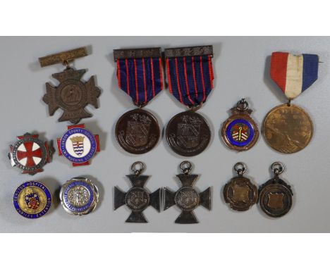 Collection off assorted medallions and enamel pin badges, various.  (B.P. 21% + VAT) 