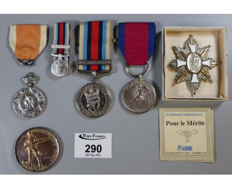 Group of assorted facsimile copy medals to include: Abyssinian War medal (Tailor's Copy), Operational service Medal for Afgha