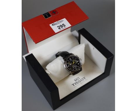 A Tissot PRC200 quarts chronograph gents wrist watch in its original box. (B.P. 21% + VAT) Good overall condition, very minor