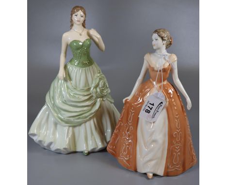Two Royal Doulton figurines with original boxes: 'Lady of the year 2008' 'Katie' sculpted by J Bromley and 'Summer's Dream' m