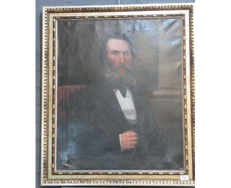 British school (19th century) portrait of a distinguished bearded gentleman, oils on canvas. 75 x 62cm approx. Framed.(B.P. 2