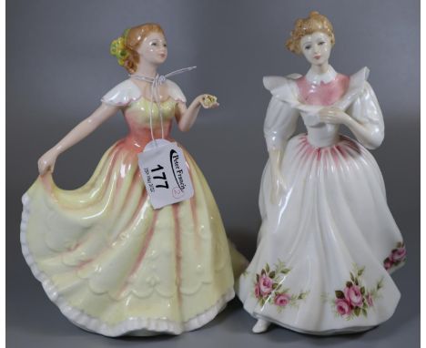 Two Royal Doulton Figurines: 'Gillian' modelled by Peggy Davies and 'Figure of the year 1995' 'Deborah' modelled by Mada M Pe