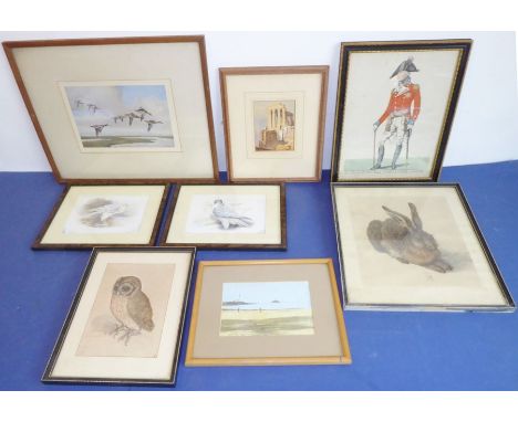 An interesting selection of pictures and prints to include a Peter Scott print, 'Garganeys in Spring', two colour study print