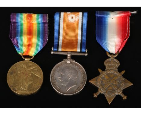 A Trio of World War I medals awarded to three recipients. 1914-15 Star to 40374 Sp R:H Davis R. E. War Medal to 163347 Gnr. W