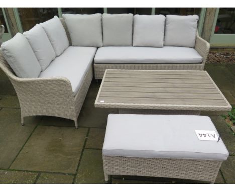 A Bramblecrest rectangle modular sofa with rectangle adjustable table and bench, ex-display 