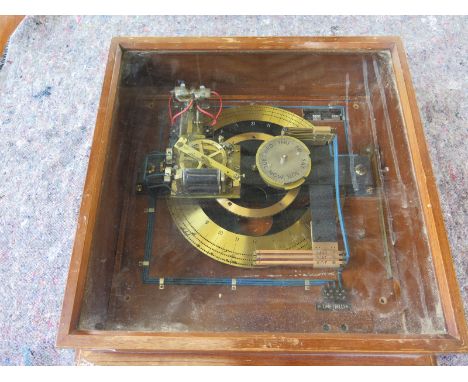 A Synchronome Co Ltd. Master clock - in an oak case 