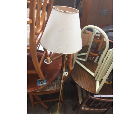 A BRASS LAMP STANDARD.