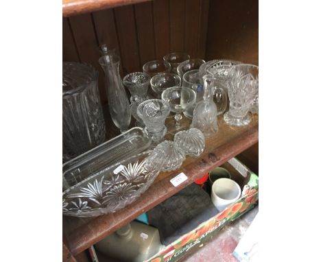 SHELF OF GLASSWARE
