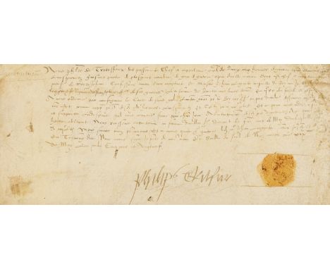 NO RESERVE Mercenaries.- Francis I (King of France, 1494-1547).- Agreement signed by Philip Tretefleur, Captain-General of 15