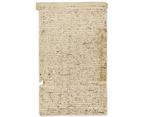 NO RESERVE Bath.- Rebuilding the Temple of Minerva.- Whitaker (John, historian, 1735-1808) Autograph Letter signed to the Rev