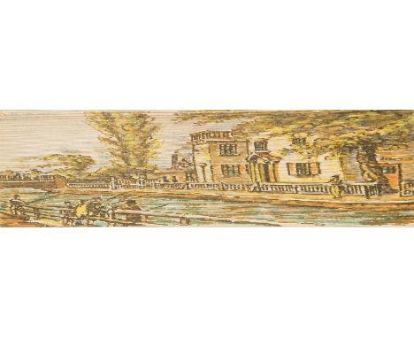 Fore-edge painting on a miniature book.- Terentius Afer (Publius) [Comoediae], engraved portrait frontispiece and additional 