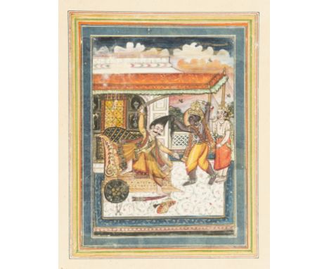 NO RESERVE India.- Indian School (probably early 20th century) Four miniature paintings presented on matching mounts, includi