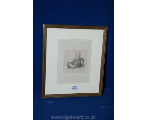 A Pencil Sketch of William Pulteney, 1st Earl of Bath, inscribed 