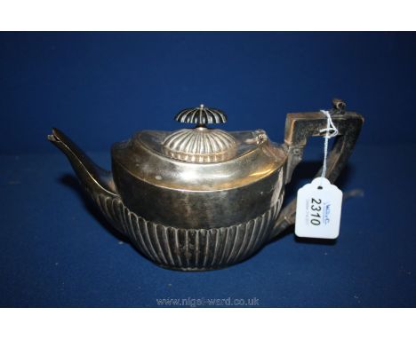 A small Silver Teapot, mark very worn