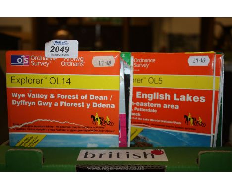A box of Ordnance Survey maps
