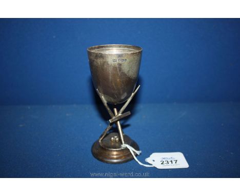 A small Silver Snooker/Billiards Trophy, 5 14'' tall.