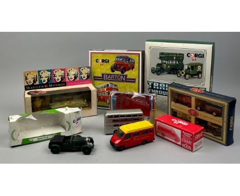 CORGI TOYS A COLLECTION, to include Marilyn Monroe, Barton Buses and Transit Throughout History (Qty) 