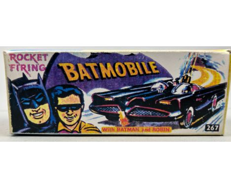 A CORGI TOYS 267 ROCKET FIRING BATMOBILE 1966, gloss black. 