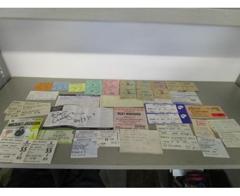 A collection of rock and pop concert ticket stubs from the 1960s and later to include The Beatles/Roy Orbison ticket for Satu