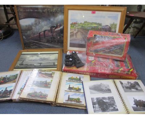 Philip D Hawkins - The LMS 1167 train, a print, signed lower left hand corner, together with two other train prints, a Hornby