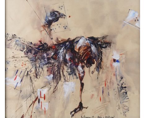 VLADIMIR NEMUKHIN (RUSSIAN, 1925-2016)The Cockerel signed and inscribed in cyrillic and dated '75' (lower right) mixed media 