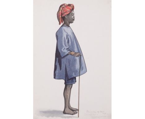 MARGARET METCALFE (BRITISH, 1877-1972)Portrait of a Prisoner of War inscribed and dated 'Prisoner of War Sangani. 1915. Morog