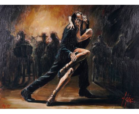 FABIAN PEREZ (ARGENTINIAN, B. 1967)Tango signed 'f perez' (lower right) and numbered '76/195' (lower left) print in colours 5