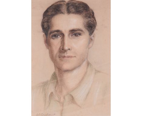 ATTRIBUTED TO GERALD LESLIE BROCKHURST (1890-1978)Portrait of a gentleman signed 'G. L Brockhurst' (lower left) pastel and co