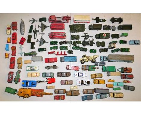 A quantity of mostly vintage Dinky &amp; Lesney playworn diecast toy vehicles