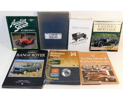 Seven books relating to motor car including Austin Seven &amp; Range Rover