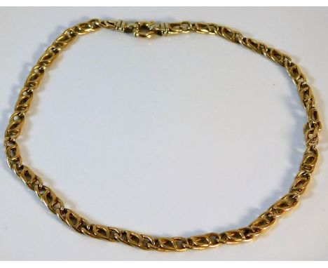 A 9ct gold 16in long chain 18.7g