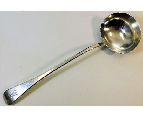 A William IV silver ladle by William Chawner, London 1819 180g 