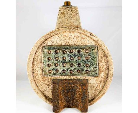 A Troika pottery wheel lamp base, possibly by Honor Perkin 8.25in high