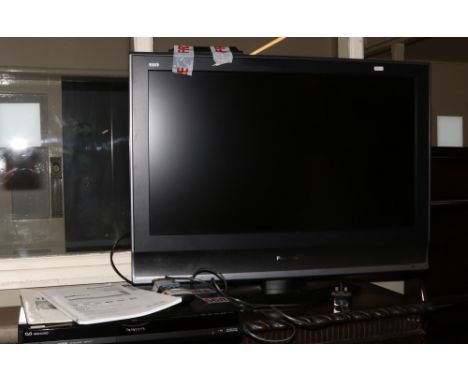 A Panasonic LCD 32inch flat screen television model No. TX- 32LMD70A along with a Panasonic DVD recorder / player both with r