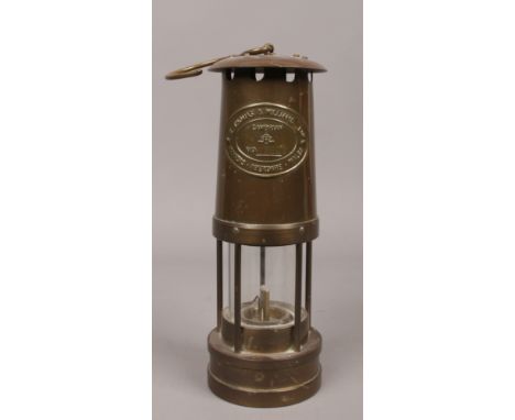 A Welsh E. Thomas &amp; Williams Ltd. miners lamp No. 12605. 