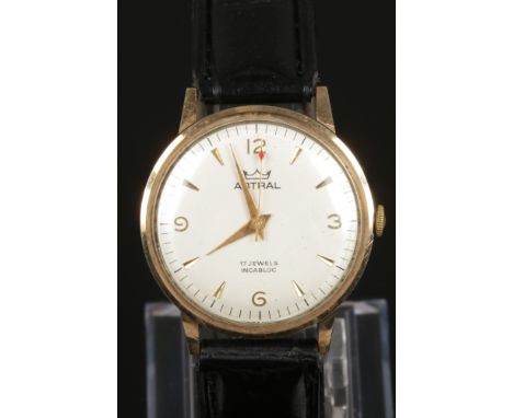 An Astral gentleman's 9ct gold manual wristwatch. 