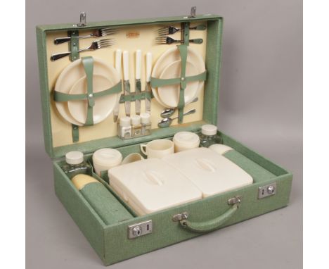 A Sirram vintage picnic case and contents. 