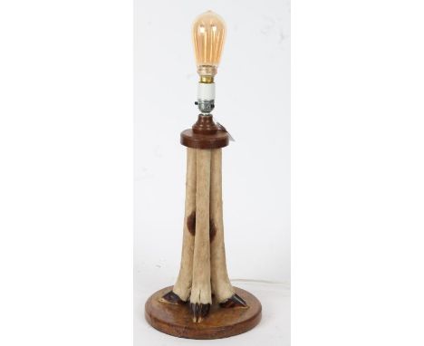 Taxidermy Deer leg table lamp, 58cm height