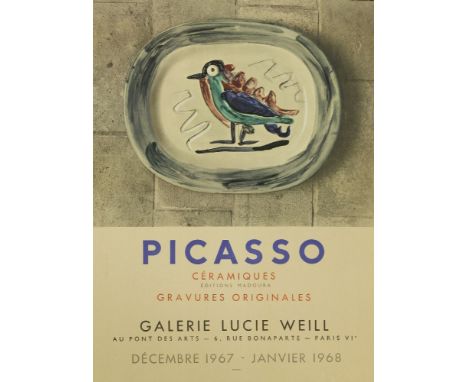 After Pablo Picasso (Spanish, 1881-1973)CÉRAMIQUES (CERAMIC BIRD) (CZW.319)Lithographic poster printed in colours, 1967-68, p