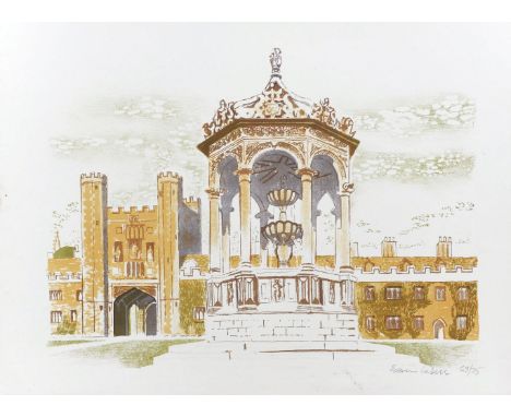 *Edwin LaDell (British, 1919-1970)ST JOHN’S COLLEGE;CAIUS COLLEGE - GATE OF HONOUR;TRINITY COLLEGE CAMBRIDGEThree lithographs