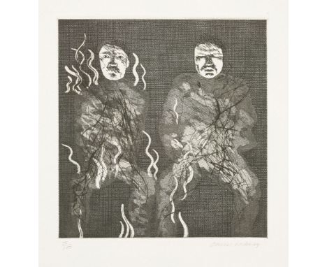 *David Hockney (British, b.1937)CORPSES ON FIRE (T.88)Etching with drypoint and aquatint, 1969, from the illustrations for 'S