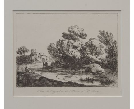 After Thomas Gainsborough RA (British, 1727-1788)RURAL LANDSCAPES Three engravings, one printed in colours, c.1819, from the 