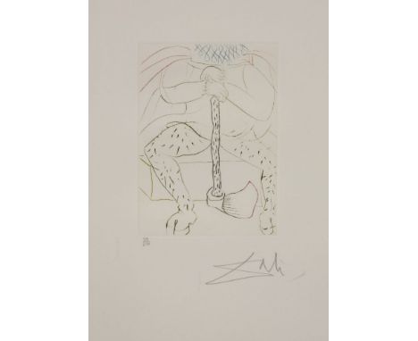 *Salvador Dalí (Spanish, 1904-1989)HENRY VIII (F.71-1 E)Etching printed in colours, 1970, signed and numbered 59/250 in penci